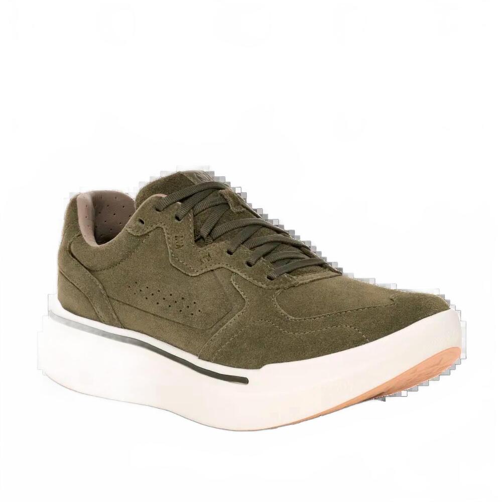 NEW AHNU men's sequence 1.1 suede sneakers in burnt olive
